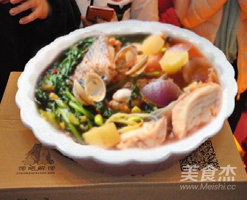 用潮白黑魚做韓國辣魚湯的做法-香辣味煮菜譜