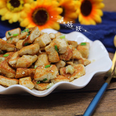 孜然小蔥煎豆腐的做法-家常味煎菜譜