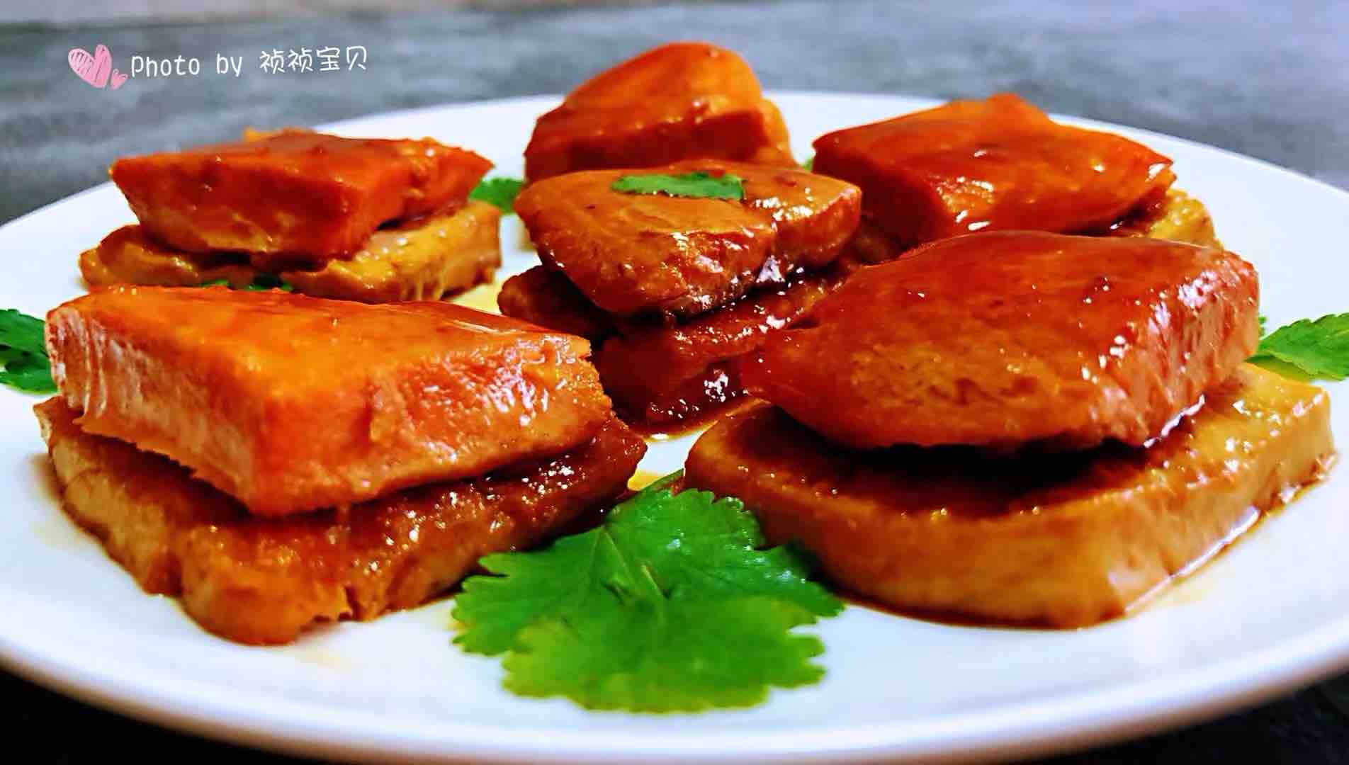 照燒三文魚煎豆腐的做法-家常味煎菜譜