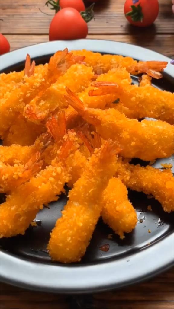 黃金香酥蝦的做法-咸鮮味炸菜譜