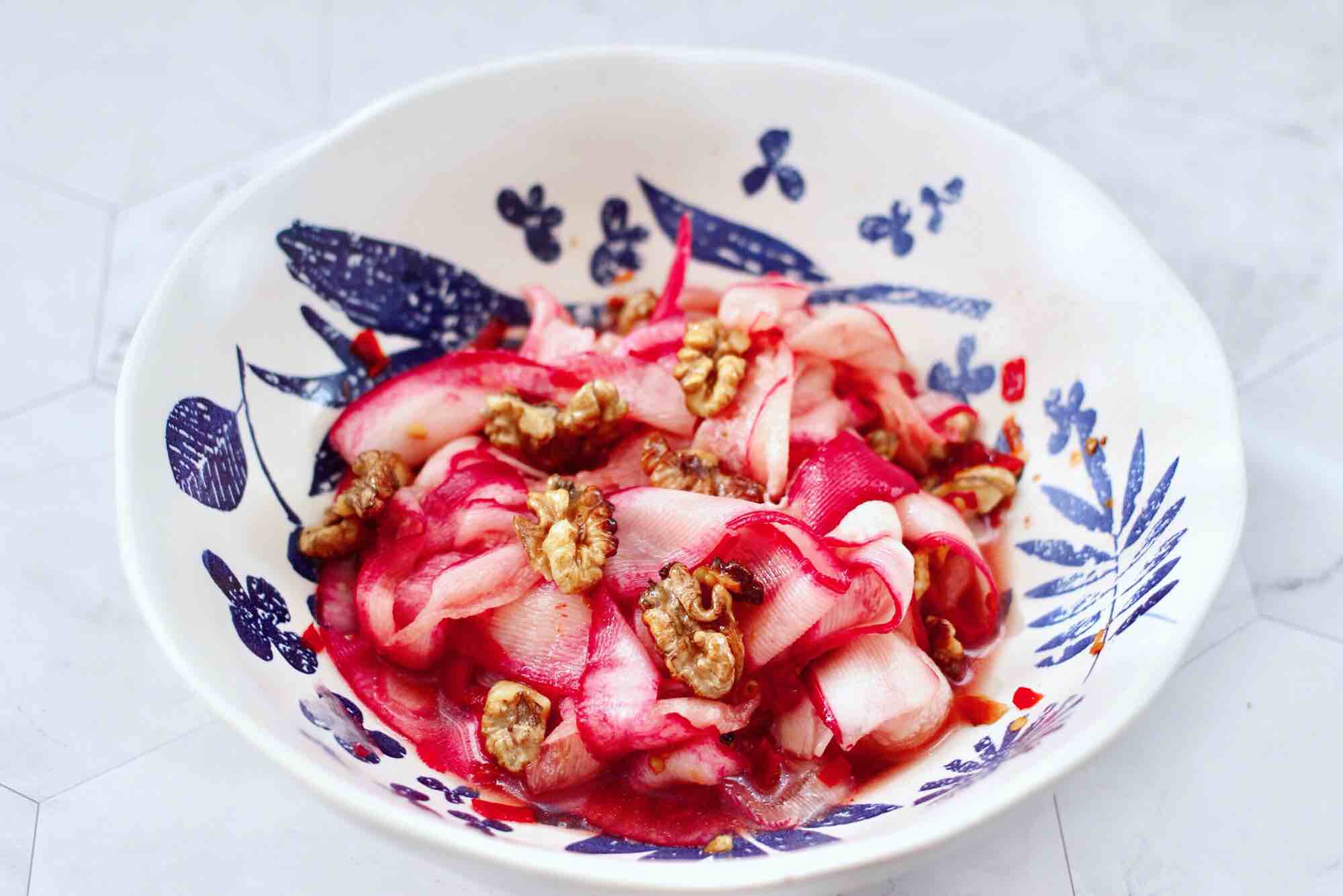 水蘿卜拌核桃仁的做法-酸甜味拌菜譜-易網健康養生網 水蘿卜拌核桃仁的做法-酸甜味拌菜譜