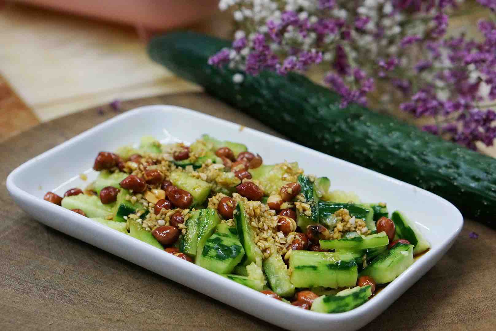 花生米拌黃瓜的做法-酸辣味炸菜譜