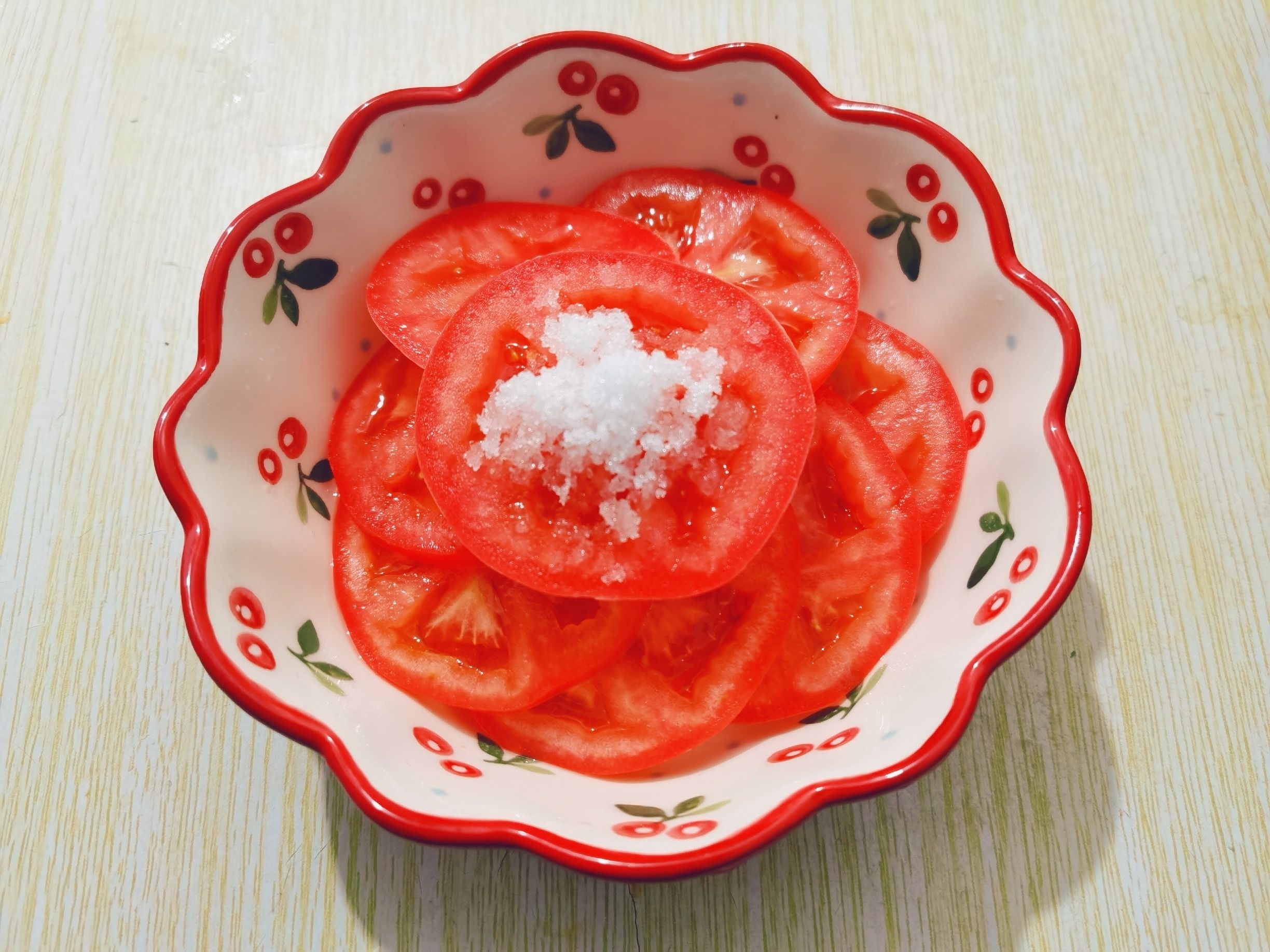 西紅柿拌糖的做法-甜味拌菜譜