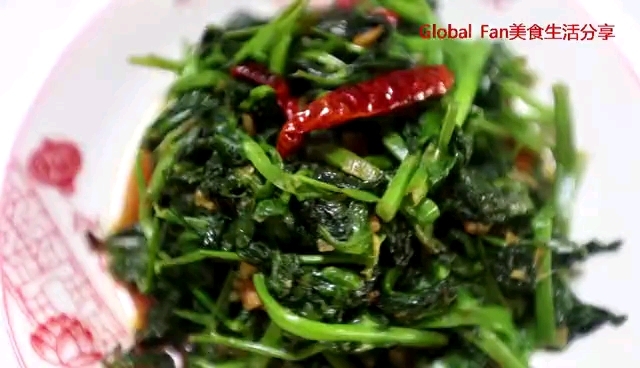 清炒豌豆尖的做法-咸鮮味炒菜譜