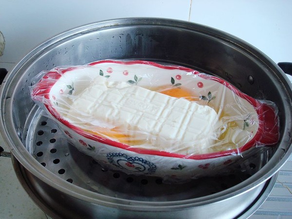 酸豆角肉丁蒸豆腐的做法-酸辣味蒸菜譜