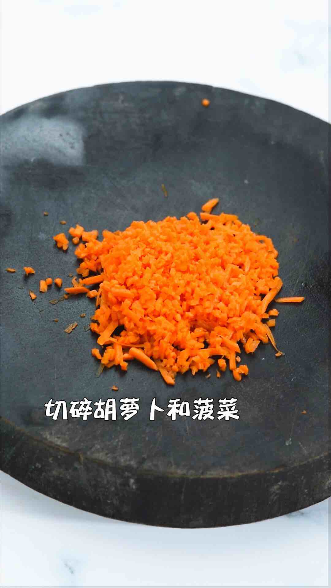胡蘿卜菠菜蛋餅的做法-咸鮮味煎菜譜