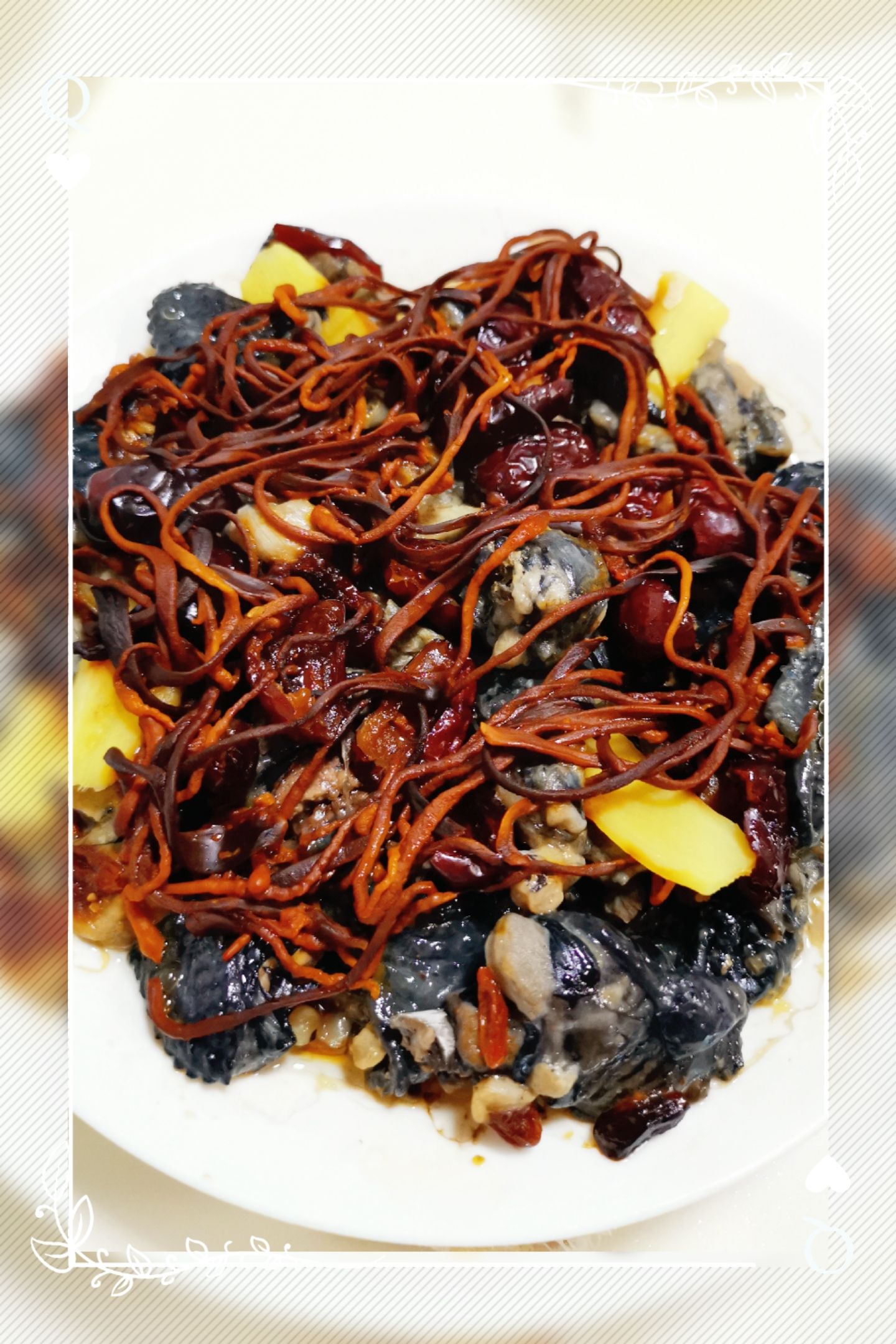 蟲草花紅棗蒸烏雞的做法-家常味蒸菜譜