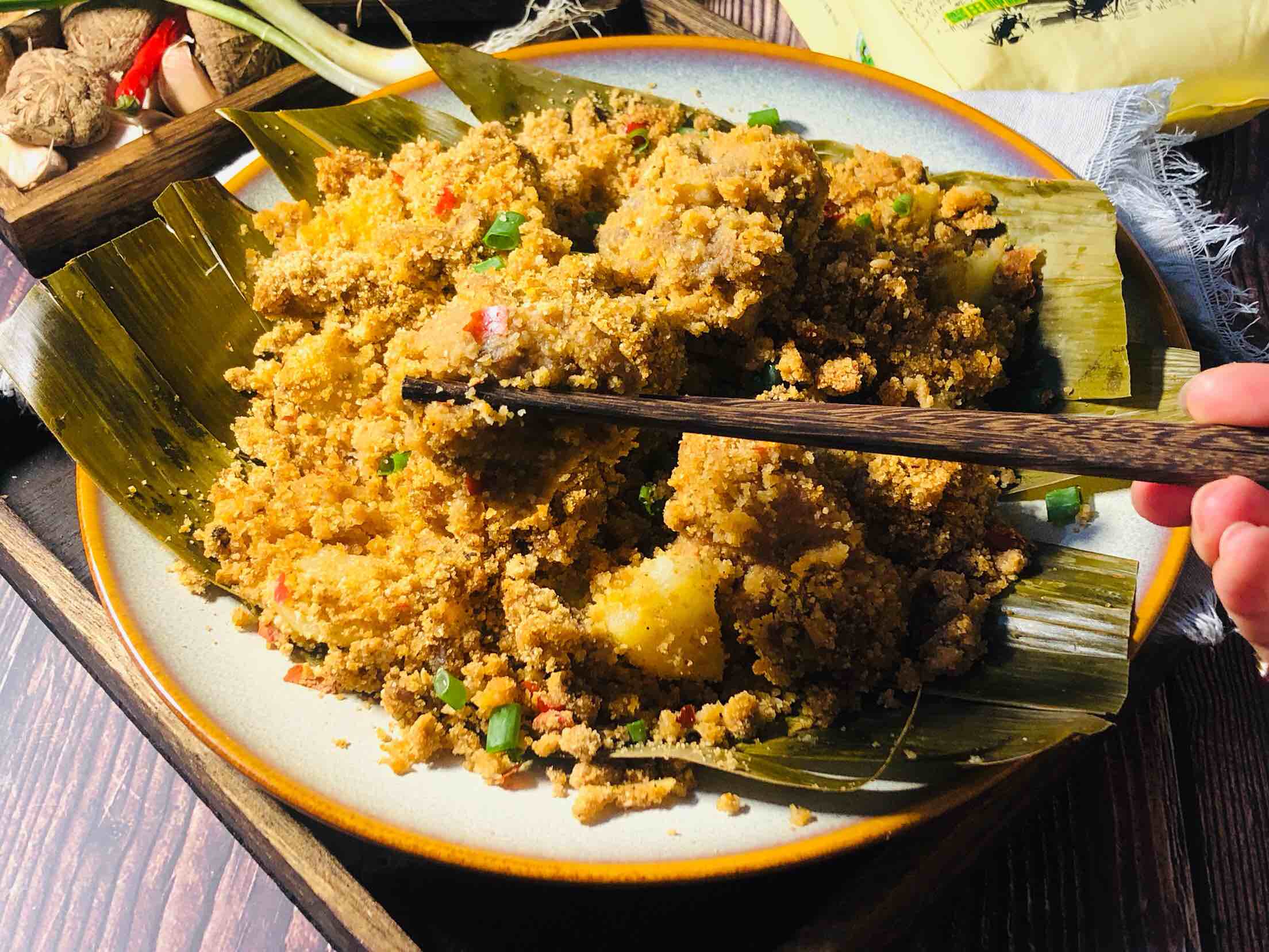 粉蒸排骨的做法-香辣味蒸菜譜