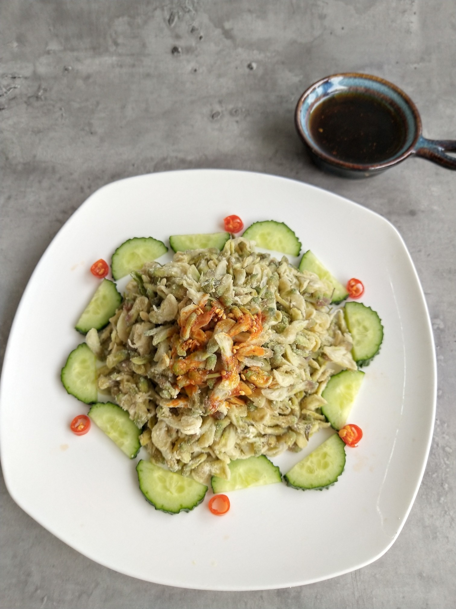 蒸槐花的做法-家常味蒸菜譜