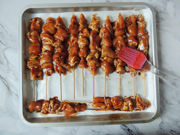 蜜汁雞肉串的做法-家常味烤菜譜