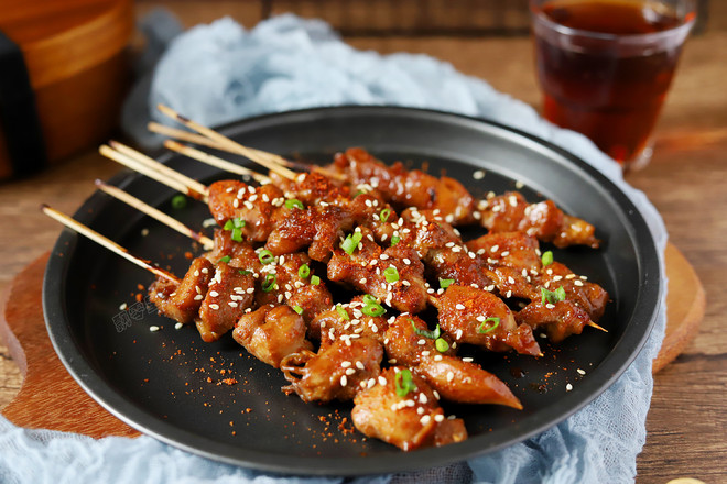 蜜汁雞肉串的做法-家常味烤菜譜