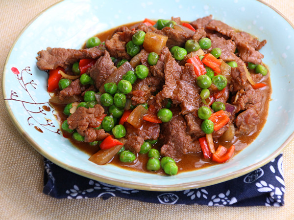 豌豆仁炒牛肉的做法-家常味炒菜譜