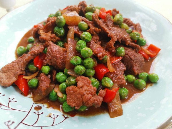 豌豆仁炒牛肉的做法-家常味炒菜譜