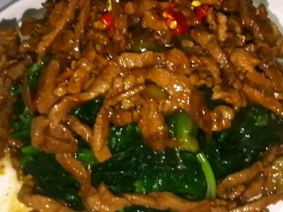 肉絲拌菠菜的做法-家常味拌菜譜