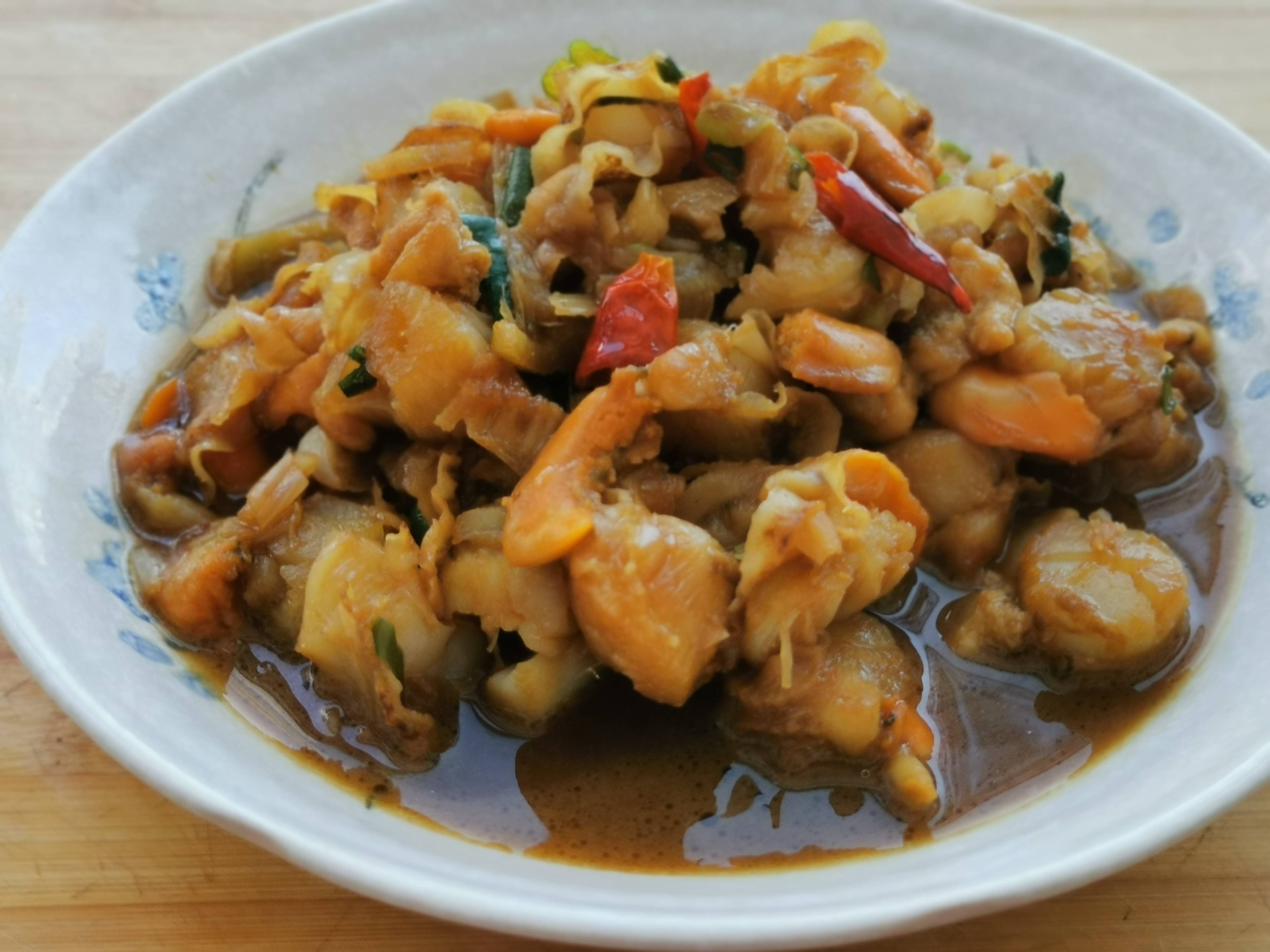 小炒扇貝肉的做法-咸鮮味炒菜譜