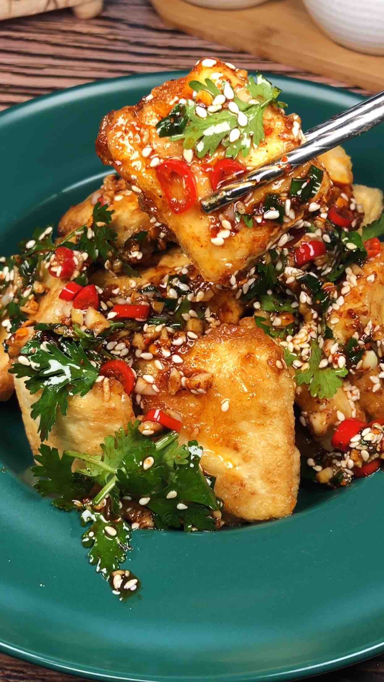 開胃豆腐小菜的做法-香辣味拌菜譜