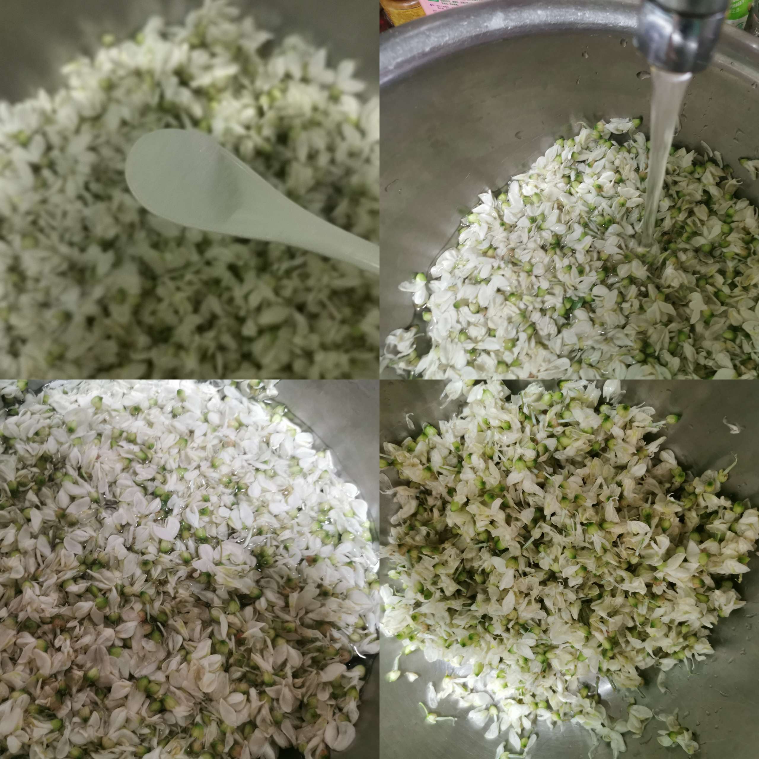 槐花系列之槐花雞蛋餅的做法-咸鮮味煎菜譜