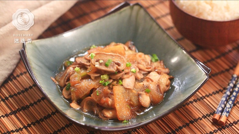 口蘑炒冬瓜的做法-家常味炒菜譜