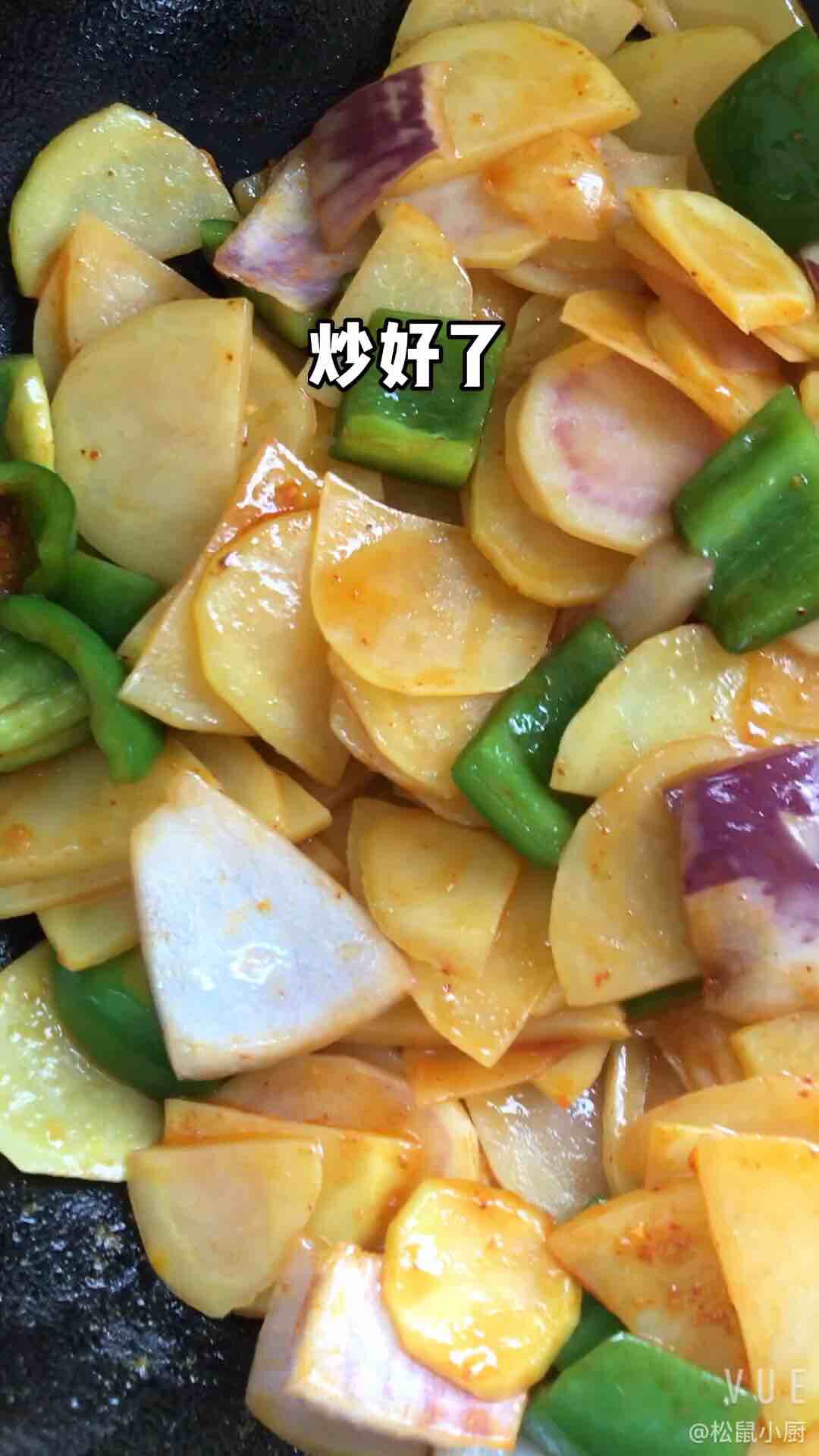 燒烤風味土豆片的做法-家常味炒菜譜