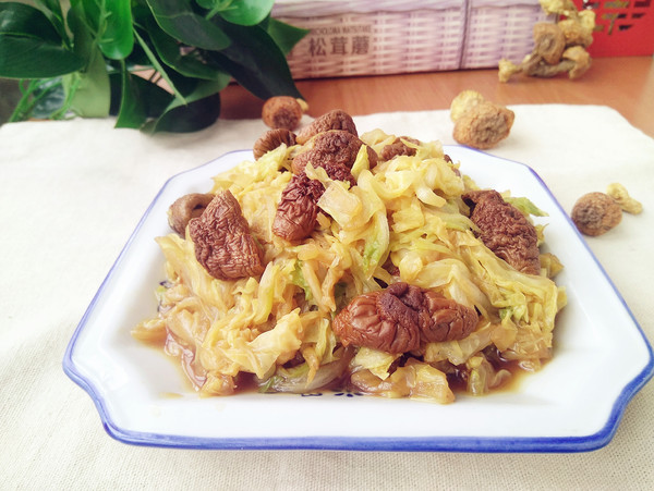 松茸燒白菜的做法-咸鮮味燒菜譜