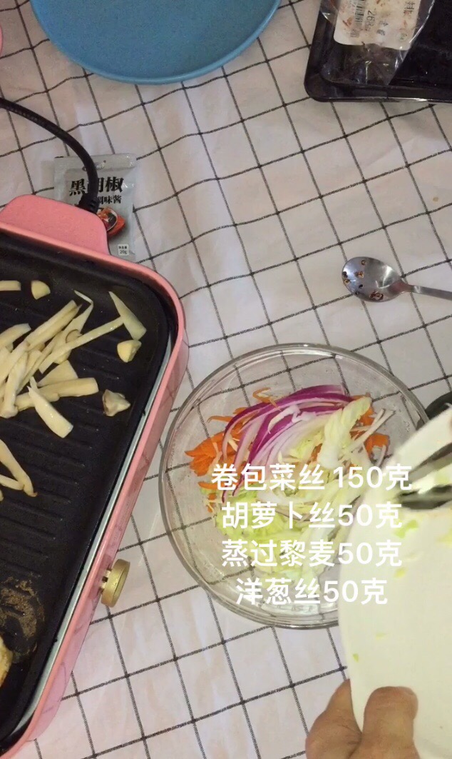 吃草蝦能吃出肉感～～杏鮑菇沙拉的做法-家常味煎菜譜