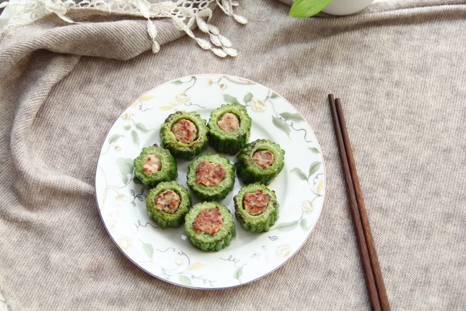 苦瓜釀肉的做法-咸鮮味煎菜譜