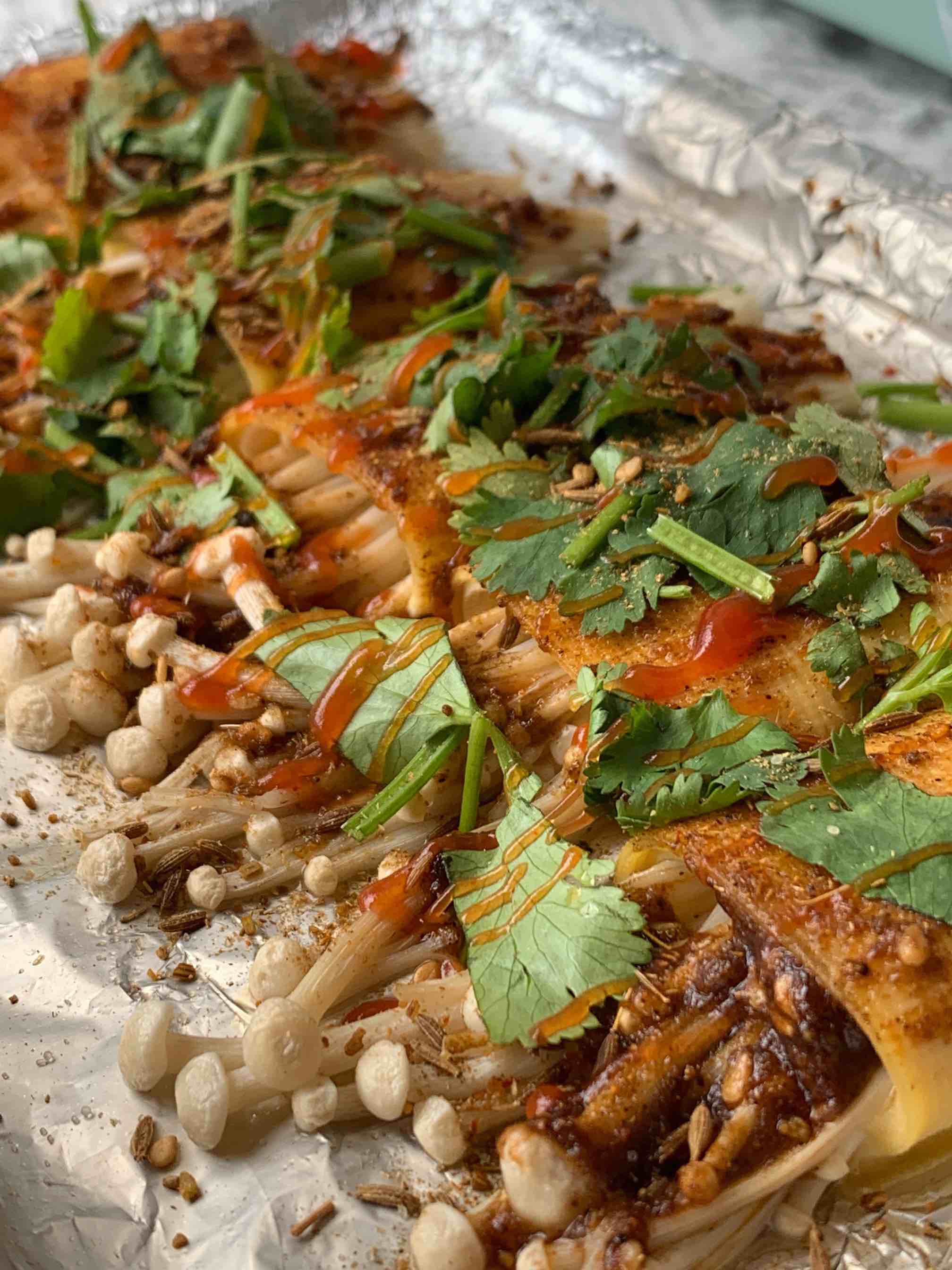 芝士豆皮金針菇卷的做法-咸鮮味烤菜譜