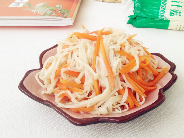 金針菇拌胡蘿卜的做法-家常味拌菜譜