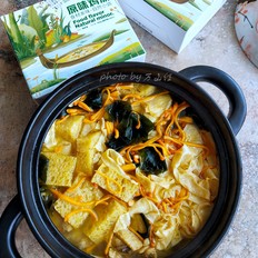 雞湯燉油皮的做法-咸鮮味燉菜譜