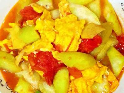孕婦食譜番茄絲瓜炒雞蛋，酸酸甜甜，營養成分全方位～的作法-咸鮮味燒菜譜