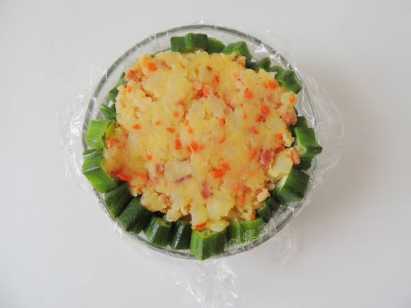 秋葵土豆泥的做法-家常味蒸菜譜