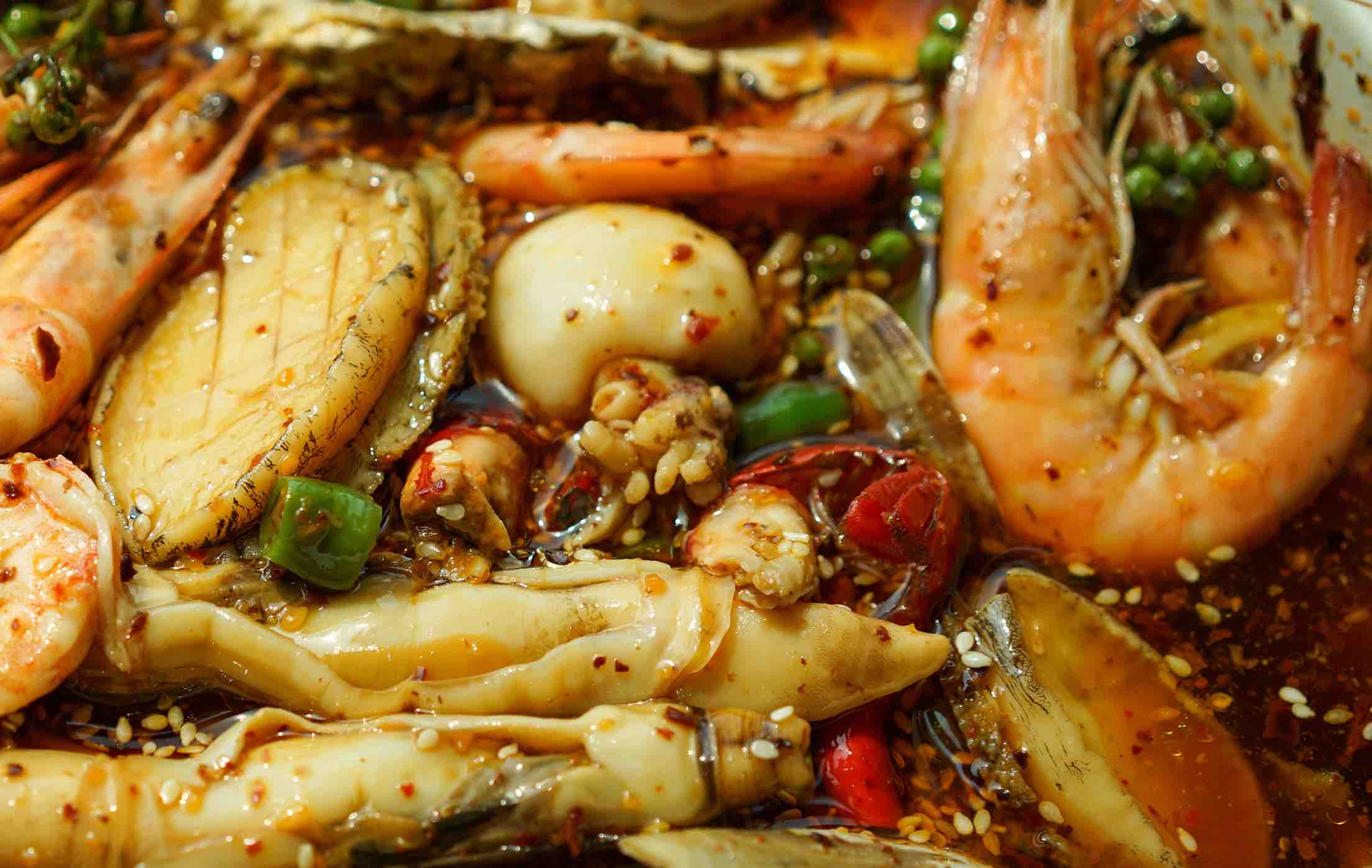 簡單兩步，教你做超嫩的撈汁小海鮮的做法-香辣味煮菜譜