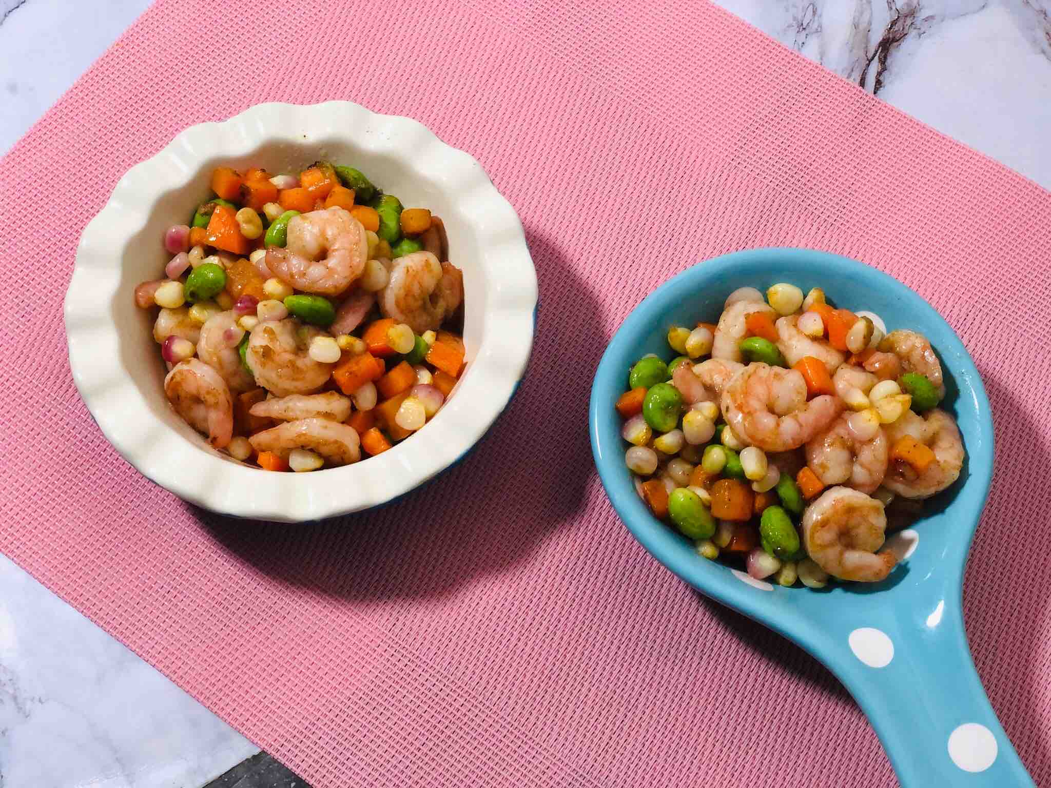 彩蔬蝦仁的做法-咸鮮味炒菜譜