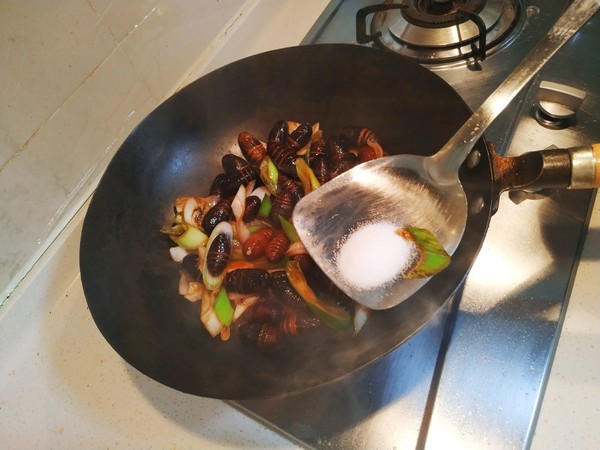 蔥炒繭蛹的做法-家常味炒菜譜