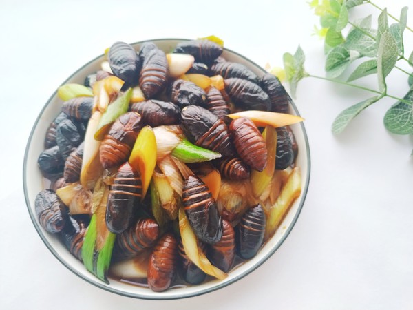 蔥炒繭蛹的做法-家常味炒菜譜