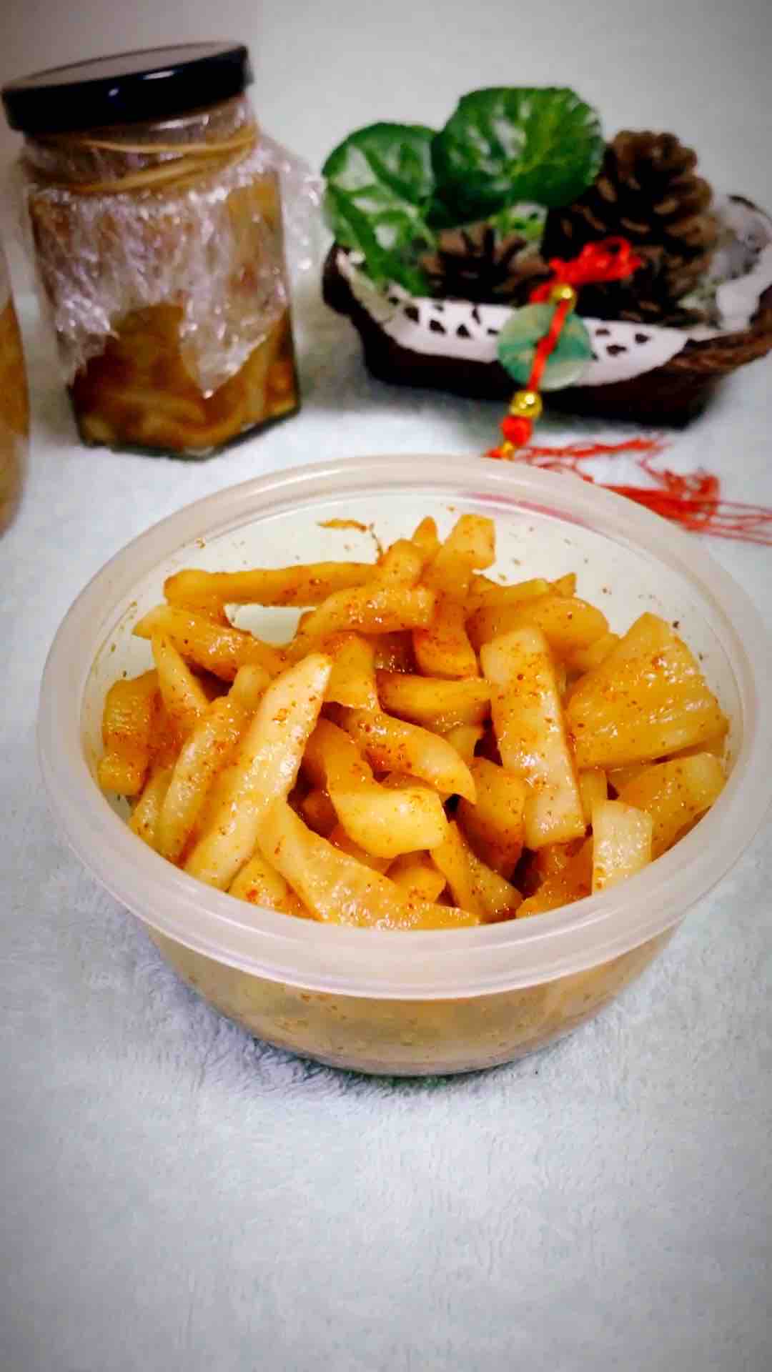 脆辣蘿卜條的做法-香辣味拌菜譜