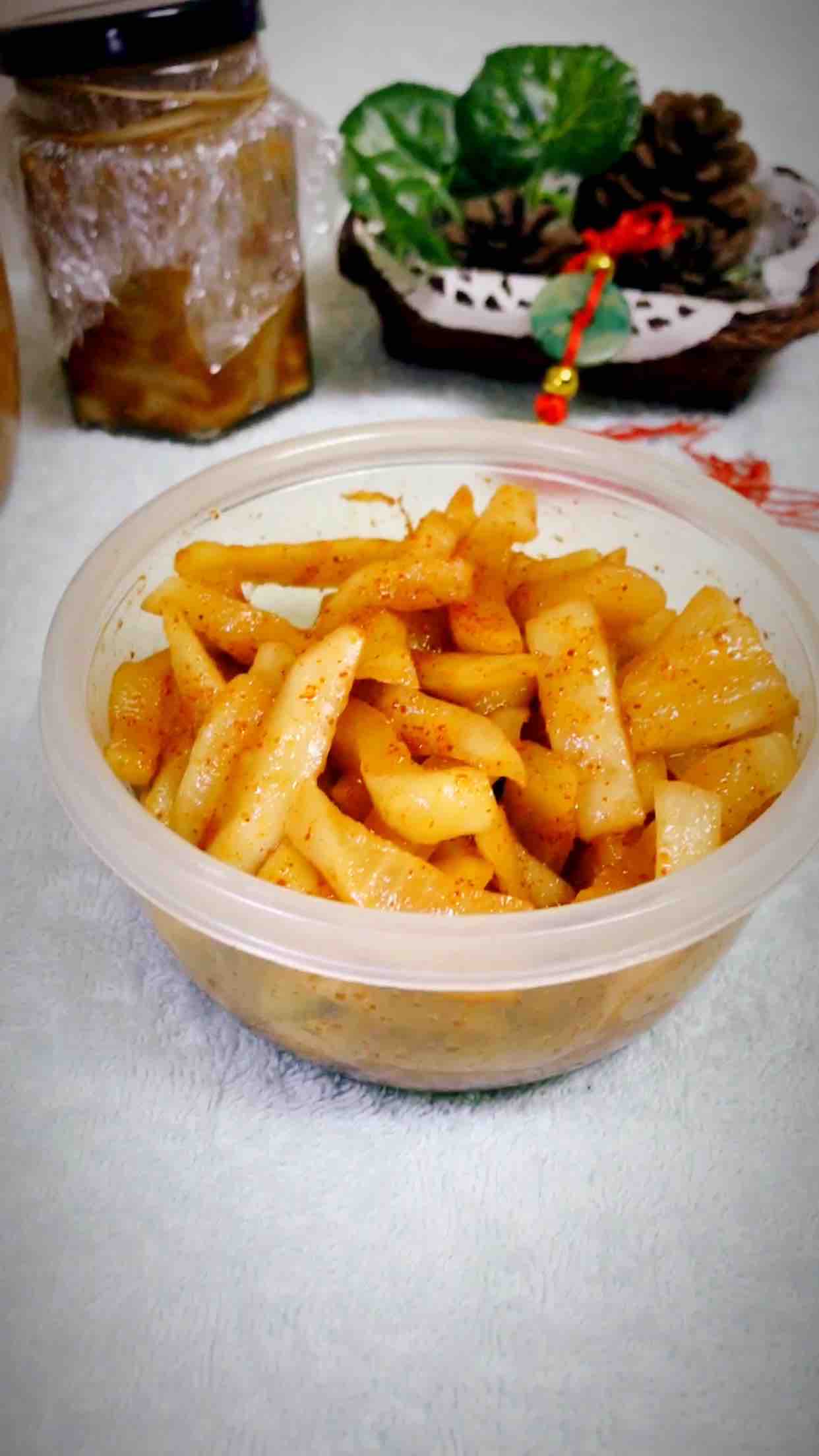 脆辣蘿卜條的做法-香辣味拌菜譜