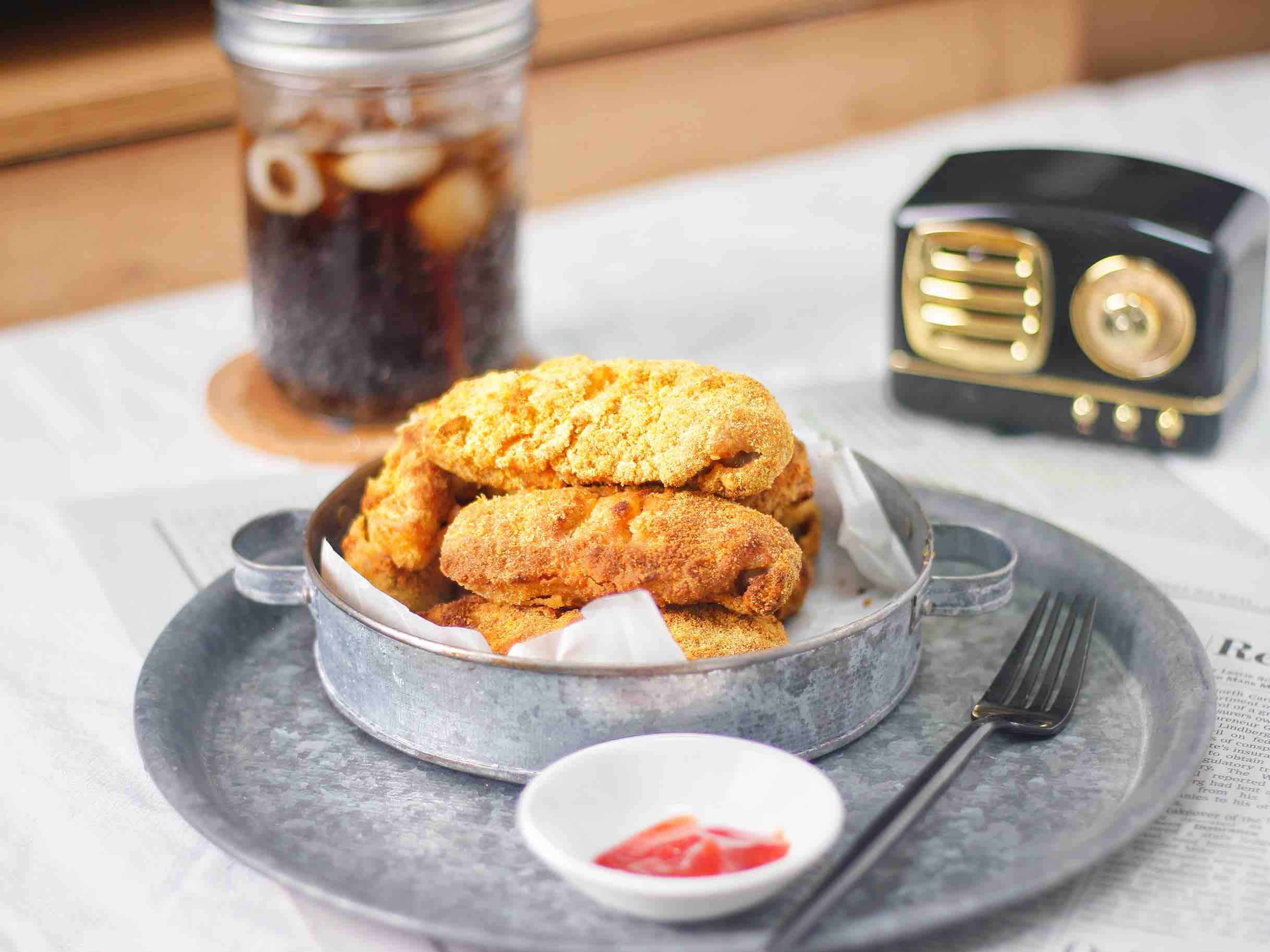 無油炸雞翅的做法-家常味炸菜譜