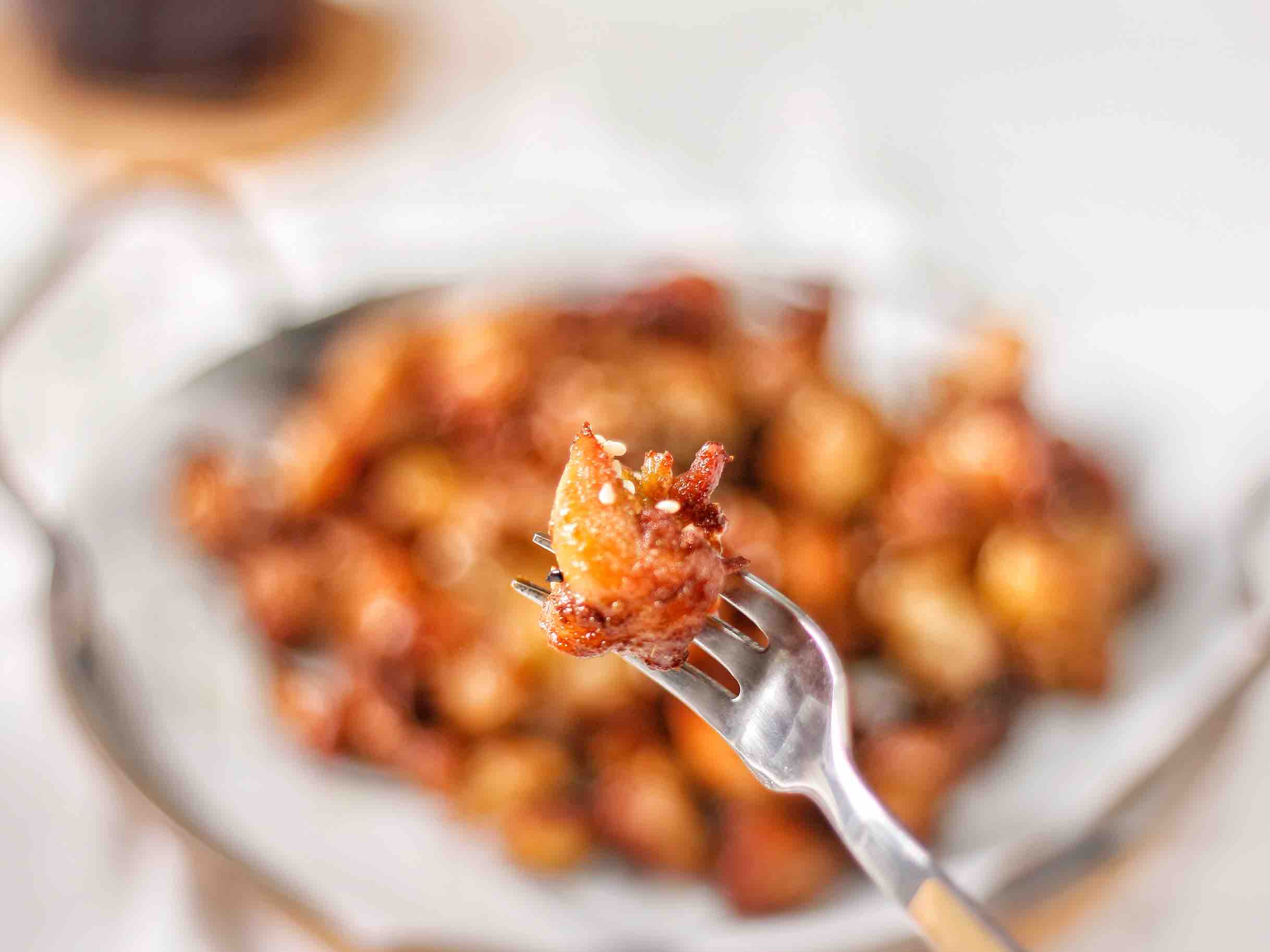 不用一滴油，教你做香酥掌中寶的做法-家常味炸菜譜