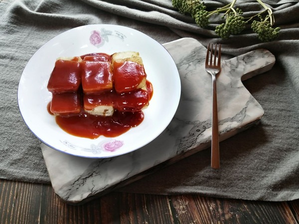 茄汁脆皮豆腐的做法-酸甜味煎菜譜