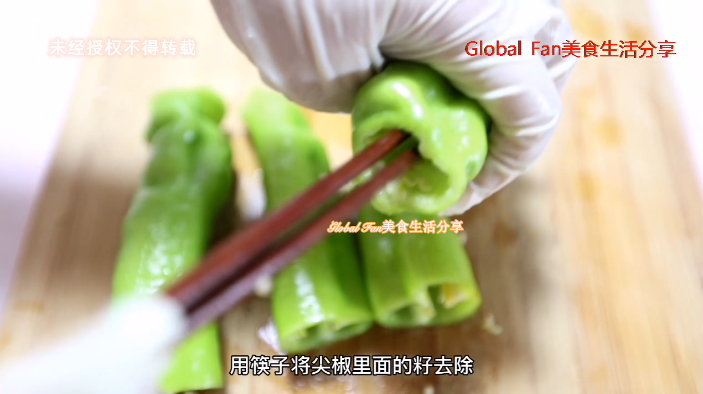 #深夜最饞的美食#虎皮尖椒釀肉的做法-香辣味燜菜譜