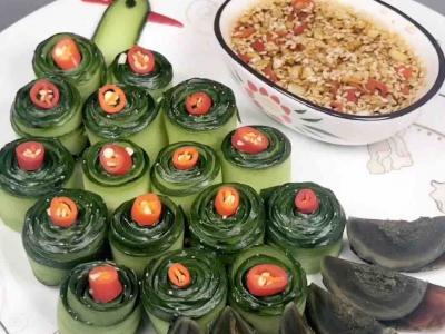 孔雀開屏的做法-酸辣味拌菜譜