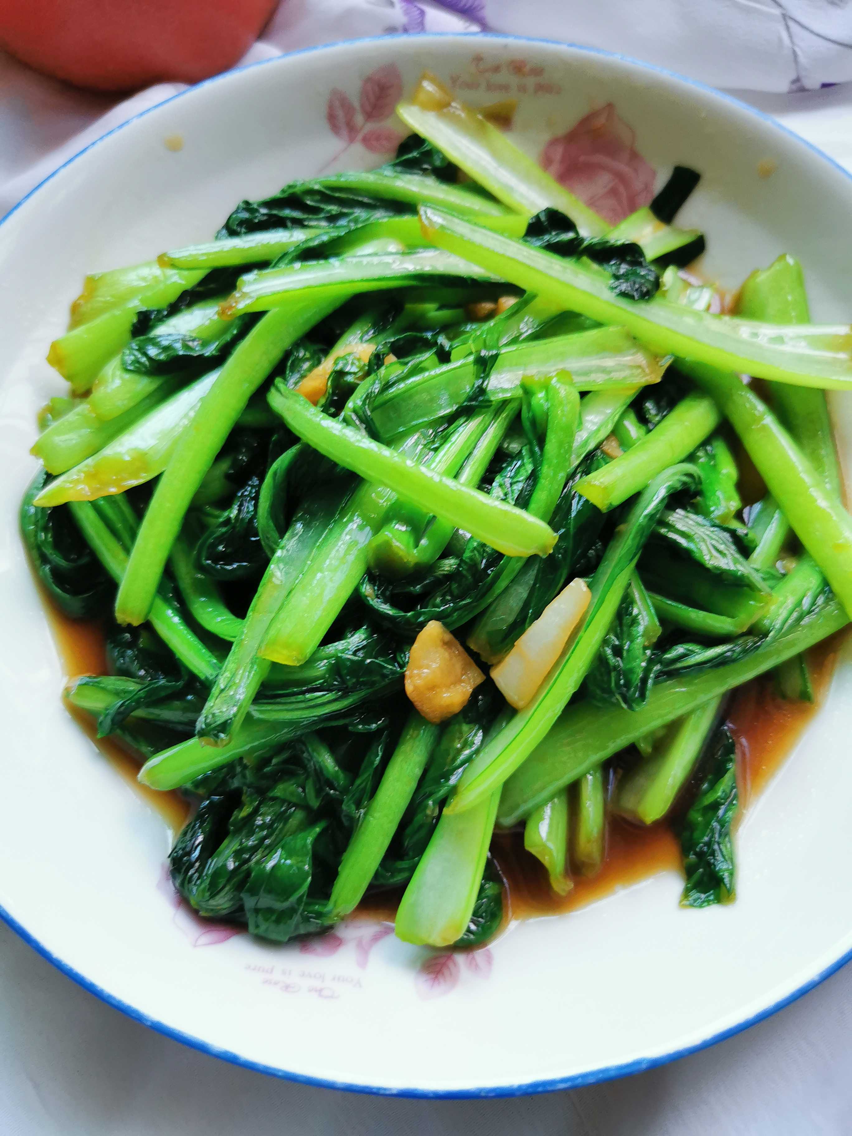 蒜炒菜心的做法-家常味炒菜譜