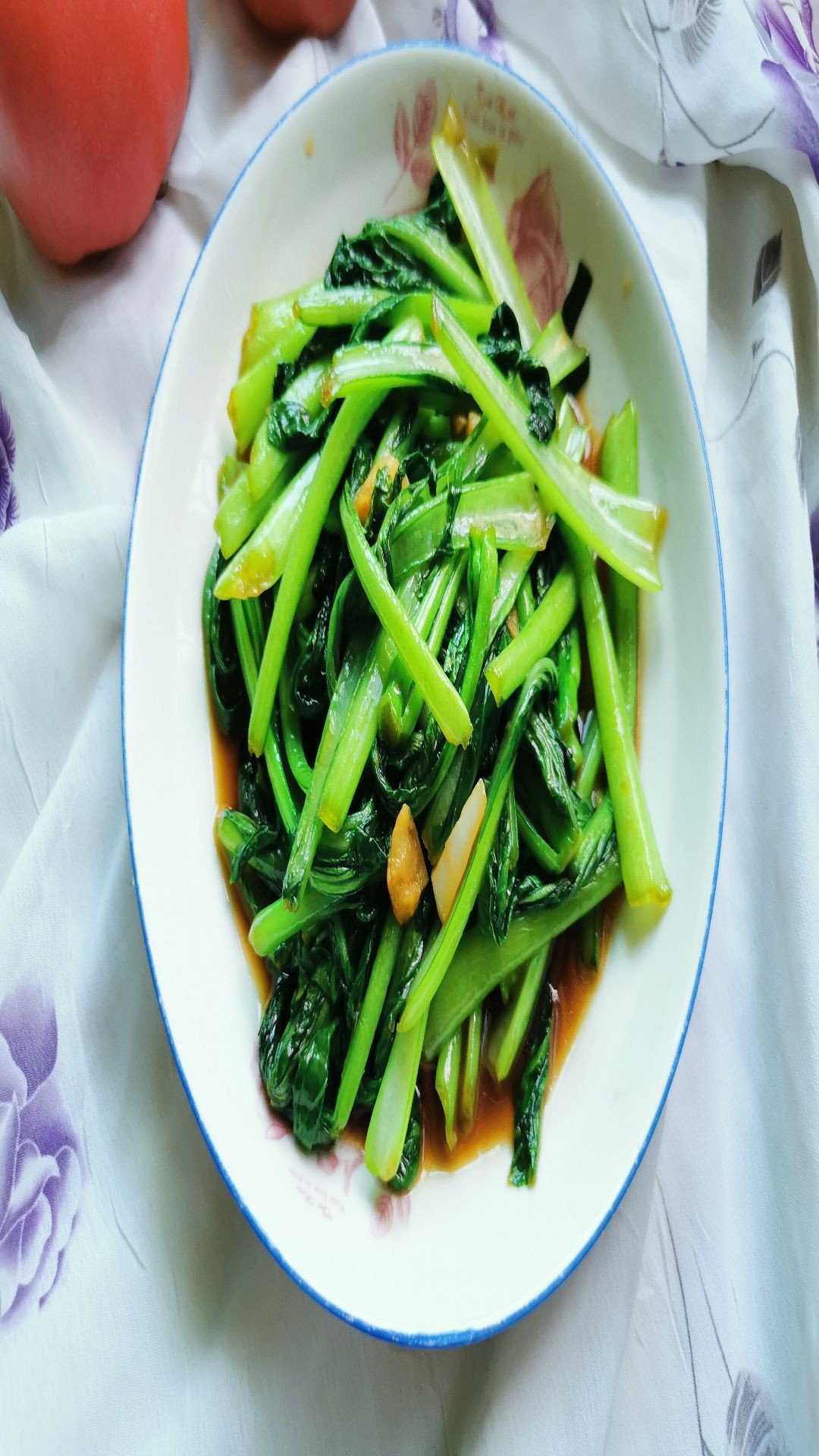 蒜炒菜心的做法-家常味炒菜譜