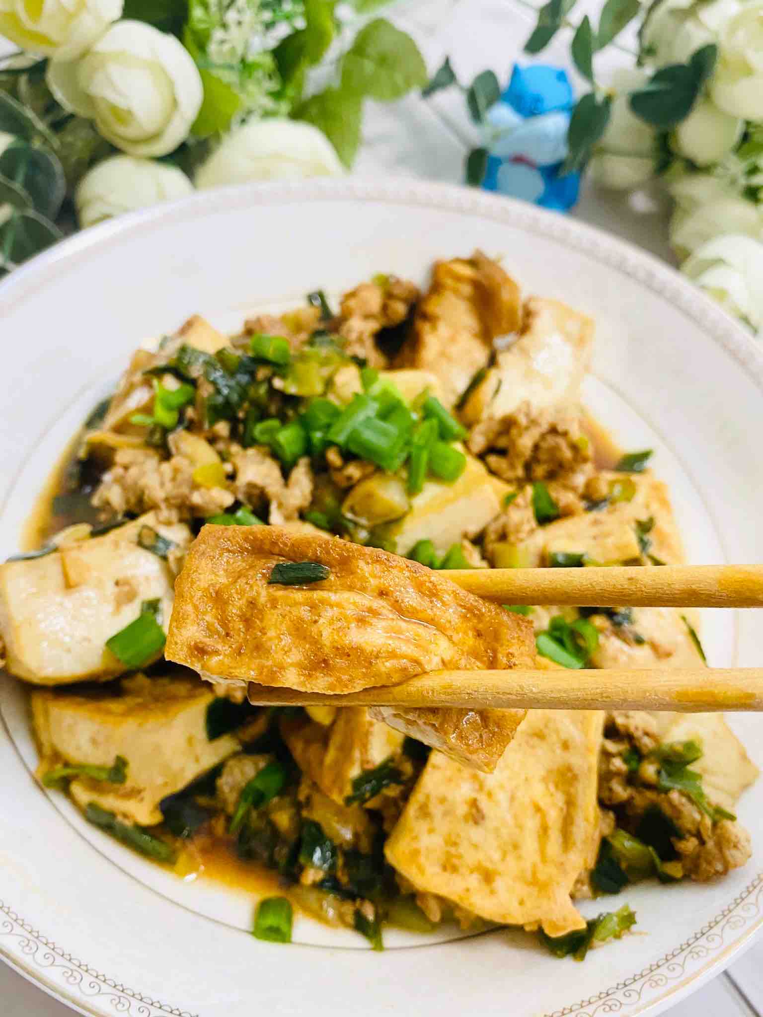 紅燒豆腐燜肉沫的做法-家常味燜菜譜