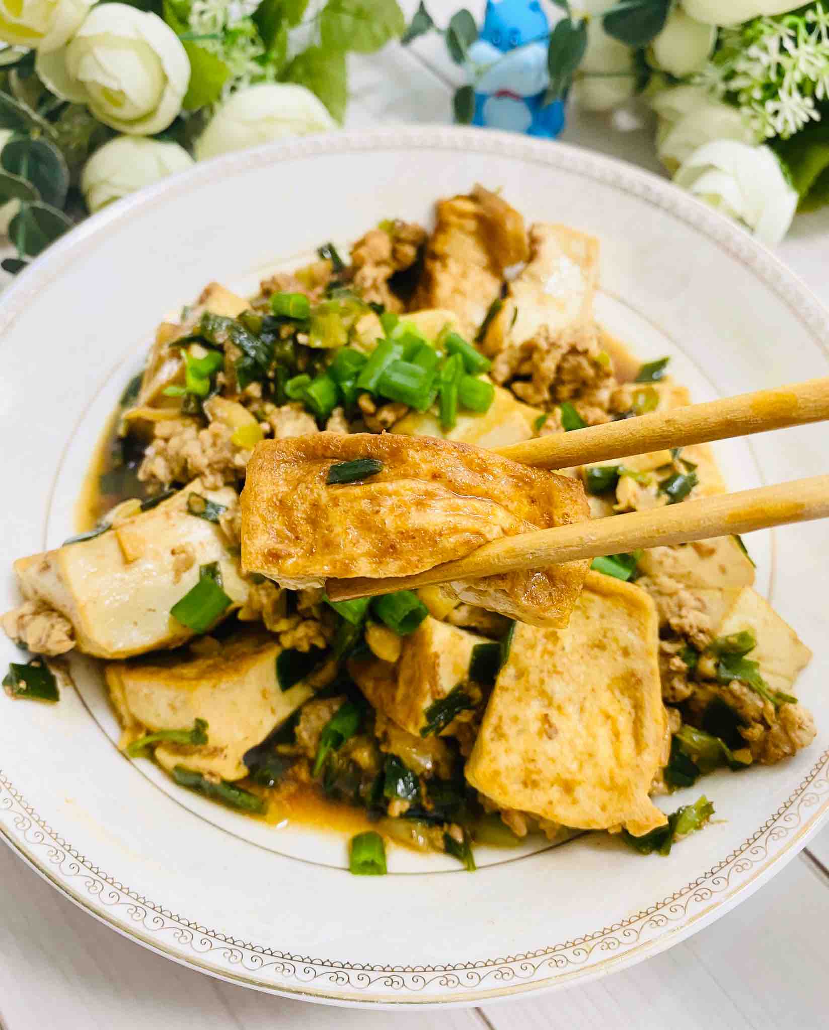 紅燒豆腐燜肉沫的做法-家常味燜菜譜