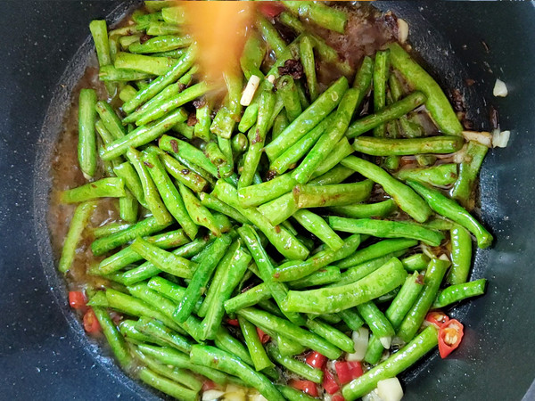 蝦醬炒豆角的做法-香辣味炒菜譜