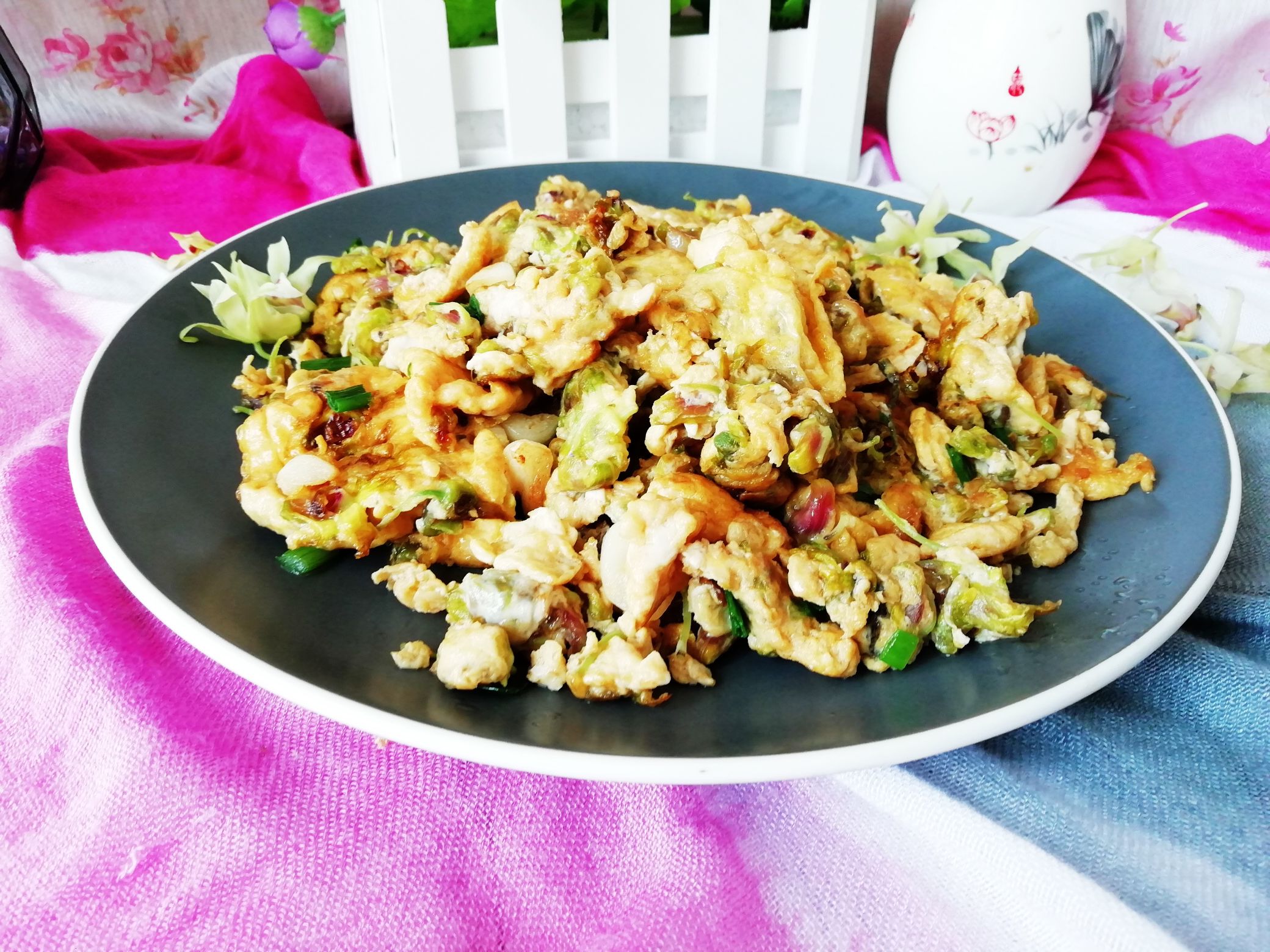 石斛花炒雞蛋的做法-咸鮮味炒菜譜