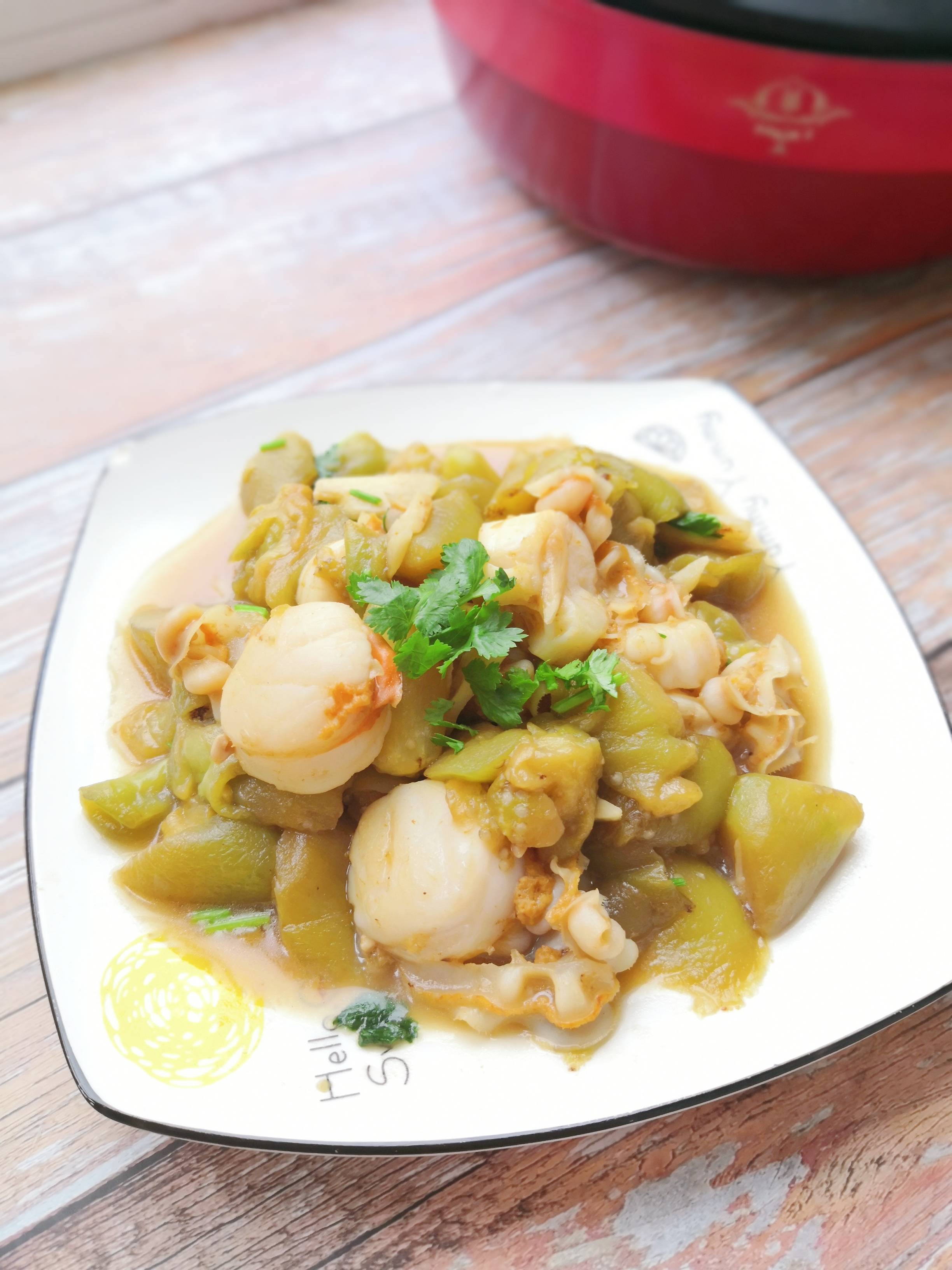 扇貝燉茄子的做法-咸鮮味燉菜譜