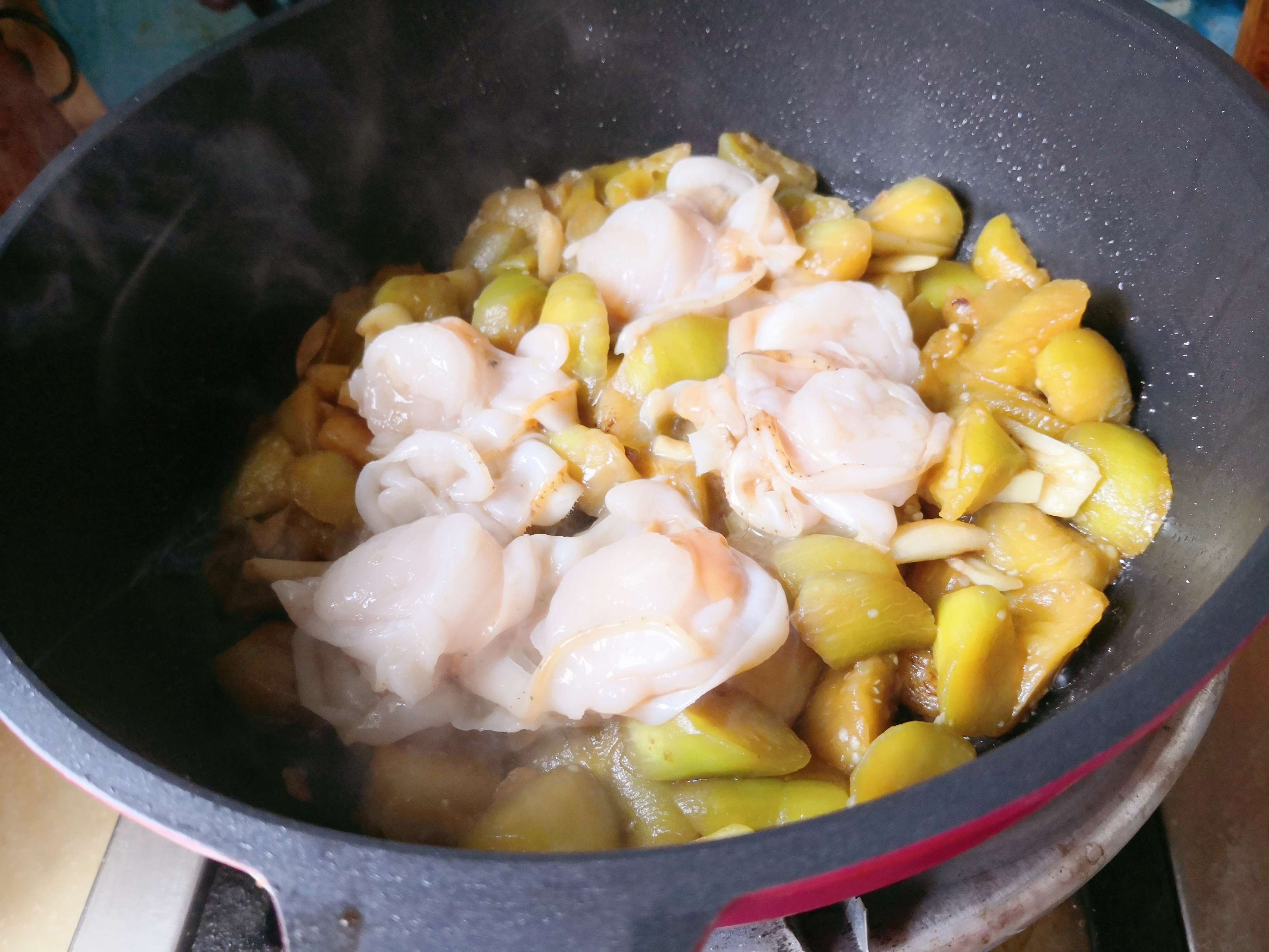 扇貝燉茄子的做法-咸鮮味燉菜譜